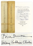 Bill Clinton Book Signed as President, Inscribed to Former President Gerald Ford -- Handsome Deluxe Limited Edition Leather Bound Set of The Presidents House
